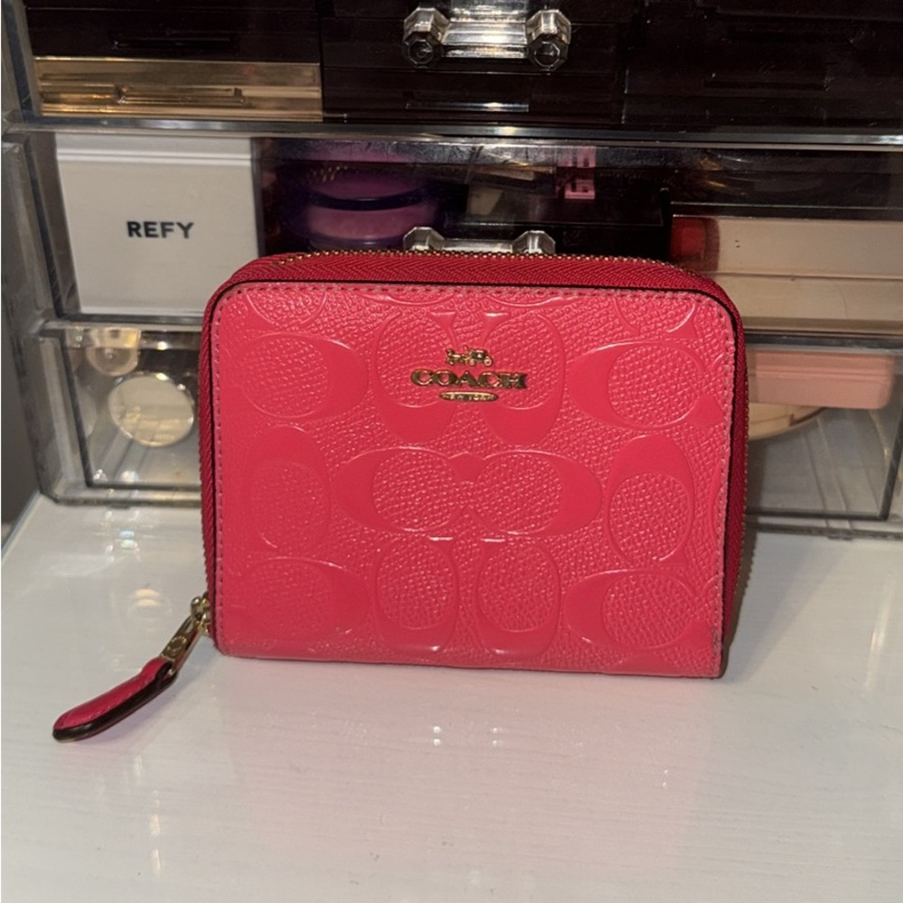 Coach Patent Pink Small Wallet